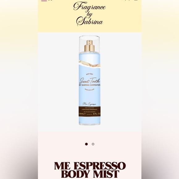 Sabrina Carpenter Other - Sabrina Carpenter “Me Espresso” Body Mist